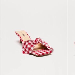 Red Checkered Women's Heels